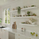 Large Floating Shelves for Wall Set of 1 Wooden Wall Shelves 36 in x 12.75 in x 2 in Room Decor Long Shelf with Invisible Wall Mount Bracket for Bedroom Kitchen Living Room White by CozyNest Decor