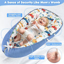KISS GOLD Baby Lounger - Breathable Soft Cotton Cover Baby Lounger Nest, Babies Essentials Gifts, Portable Lounger for Baby Tummy Time Floor Playing Seated Support for Home and Travel by TinyTreasures Baby Boutique