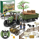 Remote Control Tractor with Trailer - Farm Toys Set Including Animals, Fruits, Vegetables, and Farmer Figures, Toddlers Farm Vehicle Toys for 3 4 5 6 7 8 9 Year Old Boys Girls Birthday Gifts by GreenHaven Gardens