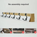 SKOLOO 39-Inch White Wood Coat Rack Wall Mount with 6 Triple Hooks - Ideal for Family Entrances, Classrooms, and Pet Supplies Storage - Perfect Coat Hooks for Wall, Pack of 2 by CozyNest Decor