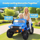 24V Kids Toddler Ride On Truck Electric Car Kids Ride On Truck Car Electric Jeep Off-Road Truck for Parent Remote Control LED Lights Music Powerful Wheels for Ages 3+(Blue) by TinyTreasures Baby Boutique