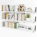 Heimlove 48 Inch Large Floating Bookshelves Set of 3,White Wall Mounted Bookshelves,Heavy Duty Wooden Shelves for Living Room,Bedroom,Kitchen,Laundry Room Storage & Decor by CozyNest Decor