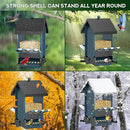 Weight Activated Squirrel Proof Bird Feeder with Canopy | 5LB Large Capacity, Weather-Resistant Design | Attracts Finches, Cardinals & More for Outdoor Bird Watching by GreenHaven Gardens
