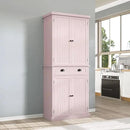 ARTPOWER 72" Tall Kitchen Pantry Storage Cabinet with Drawer and Adjustable Shelves, Pantry Cabinet for Kitchen, Bathroom or Hallway, Pink by CozyNest Decor
