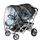 bemece Double Stroller Rain Cover, Weather Shield Double Stroller for Front and Rear Seats Twin Stroller, Baby Outdoor Activities Accessories, Protects Children from Rain, Snow, Wind by TinyTreasures Baby Boutique