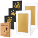 2-Pack Inkless Baby Hand and Footprint Kit - Mess Free Ink Pad for Newborn Keepsake, Dog Nose & Paw Print Kit, Clean Touch Ink Pad for Baby Hand & Footprints, Ideal New Mom Gifts (Gold) by TinyTreasures Baby Boutique