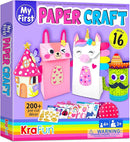 KRAFUN My First Unicorn Bunny Paper Craft Kit for Toddlers and Girls Age 3-8 Years Old, Include 18 Cute DIY Arts and Crafts Projects, Organized Art Activities Supplies Box Preschool Creative Toys by TinyTreasures Baby Boutique
