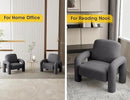 Modern Sherpa Accent Chair, Teddy Upholstered Arm Single Sofa, Cozy Fluffy Reading Chair for Living Room, Bedrooms, Corner (Grey) by CozyNest Decor