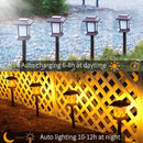 Solar Pathway Lights Outdoor with Flickering Flame, IP65 Waterproof, 6PK Solar Flame Lights with Hook, Upgraded 1000mAH Battery, Up to 12Hrs, Auto On/Off, Decor for Garden, Walkway by GreenHaven Gardens