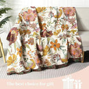 Boho Throw Blanket for Bed - 100% Pure Cotton Ultra Soft Rustic Quilt - Farmhouse Decor Bed Blankets, All Season Rustic Throw for Sofa Couch Chair(60"×80", Floral Blossom) by CozyNest Decor