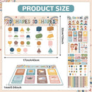 Educational Preschool Kids Placemats Set of 6 Boho Toddler Montessori Plastic Table Mats Non Slip Reusable Kids Place Mats Washable Table Decoration for Indoor Outdoor Party Kitchen Dining by CozyNest Decor