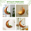 Gold Hanging Moon Planter – with Drain Holes - Moon Room Decor - Unique Planters for Succulents,Air Plant, Cactus, Artificial Plants- Plant Lover Gifts - Boho,Hippie, Birthdays,Witchy Gifts for Women by GreenHaven Gardens