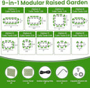 8 X 2 X 1.4 Ft Galvanized Raised Garden Bed,Sturdy and Easy to Assemble Oval Raised Planter Beds Outdoor for Vegetables, Gardening, Flowers, Fruits（Light Green） by GreenHaven Gardens