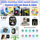 Smart Watch for Kids, 1.85" Fitness Tracker Pedometer Watch, Health, Sleep Monitor, Puzzle Games, Alarm Clock, Camera, Music Player, Torchlight, Activity, Gift Toys for 4 - 13 Years Old Boys and Girls by TinyTreasures Baby Boutique