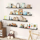 Floating Shelves for Wall, Picture Ledge Shelf 36 Inch Solid Wood Set of 2, Rustic Wall Shelves with Lip, Kids Bookshelf, Photo & Picture Live Edge Floating Shelves for Bedroom, Living Room, Kitchen by CozyNest Decor