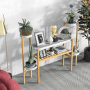 Bamboo Plant Shelf Indoor, 3 Tier Tall Corner Plant Shelves Holder & Plant Display Rack for Outdoor Garden Indoor Home by GreenHaven Gardens