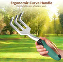 LASZOLA 3 Piece Garden Tool Set Include Hand Trowel Rake and Transplant Shovel for Women, Indoor Heavy Duty Small Spade Kit with Ergonomic Handle to Weed and Loosen, for Mom and Plant Beginner, Teal by GreenHaven Gardens