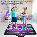 Kids Dance Mat Toys - 2-Player Dance Pad Gifts for Girls Boys Toddlers 3 4 5 6 7 8 9 + Year Old Electronic Dancing Mat Floor Games Toy with Music Light Christmas Birthday Gift (Purple) by TinyTreasures Baby Boutique