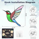 Hummingbird Gifts,Stained Glass Window Hanging,Handmade Suncatcher,Beautiful Hummingbird Ornament,Birthday for Ladies,Mom,Grandmas,and Bird Lovers by GreenHaven Gardens