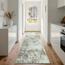 Runner Rug for Hallways Kitchen 2'6"x8' Washable, Non Slip Carpet 8ft Area Rugs Entryway Rubber Backed 8 Feet Neutral Abstract Modern Low Pile Indoor Brown Grey by TinyTreasures Baby Boutique