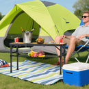 3ft Camping Table Foldable with Storage Net and Bag, 3 Adjustable Heights High 27.5" Aluminum Camping Table, Portable, for Outdoor Indoor Backyard BBQ Cooking Party Picnic Beach, Yellow by GreenHaven Gardens
