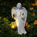 Solar Garden Statues Outdoor Décor,Angel Outdoor Statues with Lantern,Resin Garden Sculptures & Statues Garden Decor for Outside Patio Lawn Women Mom Gift (Angel with Lantern) by GreenHaven Gardens