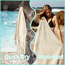 Oversized Turkish Beach Towel Blanket Cotton Giant XL Sandproof Towels Huge Linen XXL Extra Large Big Throw Quilt Blankets for Adults Beige Turtle by TinyTreasures Baby Boutique
