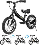 Balance Bike 2 in 1,The Dual Use of a Kids Balance Bike and Toddler Bike, for 2 3 4 5 6 7 Years Old -12 14 16 Inches with Training Theory, Brake, Pedal by TinyTreasures Baby Boutique