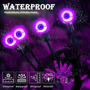 4 Pack Solar Purple LED Eyeball Halloween Outdoor Lights - Waterproof, Swaying Fairy Lights for Pathway, Yard & Garden Decorations by GreenHaven Gardens