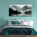 TAIJXAGSG Canvas Art Wall Decor Paintings Art Prints Modern Wall Art For Living Room Decorations Mountain Lake View Landscape Artwork Wall Bedroom Kitchen Office Home Wall Decor Artwork 24"×48" by CozyNest Decor