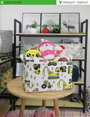 LANGYASHAN Rectangular Storage Bin Collapse Canvas Fabric Cartoon Storage Basket with Handles for Organizing Home Kitchen Boys and Girls Toys Office Closet Shelf Baskets (Rec Engineering Vehicle) by TinyTreasures Baby Boutique