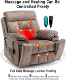 Lazy boy Recliner Chair with Cupholder/Power Lift Recliner Chair for Elderly， Electric Recliner/Big and Tall Recliners for People Up to 6'2"/350lb Range by CozyNest Decor