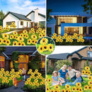Outdoor Solar Garden Stake Lights,Upgraded LED Solar Powered Light with 3 Sunflower, Waterproof Solar Decorative Lights for Garden, Patio, Backyard (2 Pack 8 Flower) by CozyNest Decor
