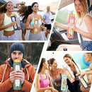 32 oz Glass Water Bottle with Straw - Motivational Time Marker & Silicone Sleeve - Reusable Tumbler Includes 2 Bamboo Lids & Fruit Infuser - 1 Pack by CozyNest Decor