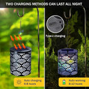 RGB Solar Lanterns Outdoor Waterproof Hanging Solar Lights Gifts for Men Women Metal Decorative LED Lanterns for Yard, Patio, Lawn, Tabletop, Pathway, Landscape, Garden Decor Fan Style(1 Pack) by GreenHaven Gardens