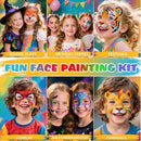 Face Painting Kit for Kids - 42 Colors Washable Face Paint Professional Face Paint Kit, with Brushes, Stencils, Palette, Gems, Crayon, Non-Toxic Body Makeup for Kids Halloween, Party, Birthday by TinyTreasures Baby Boutique