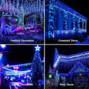 1600 LED 164FT Outdoor Christmas Lights Plug in 8 Modes with Timer Dimmable Christmas Decorations Waterproof Indoor Curtain String Lights for Roof Porch Garden Holiday Wedding Party Decor Blue by GreenHaven Gardens