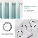 HOMEIDEAS Teal Ombre Blackout Curtains 52 X 63 Inch Length Gradient Room Darkening Thermal Insulated Energy Saving Grommet 2 Panels Window Drapes for Living Room, Bedroom by TinyTreasures Baby Boutique