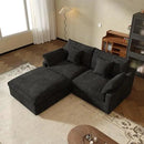 JACH Sectional Couches for Living Room, Cloud Sectional Couch with Deep Seat, Love Seat Modular Sofa with Chaise, Covers Removeable & Washable, Sofas Furniture for Living Room, Black by CozyNest Decor