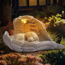 Pet Dog Solar Garden Memorial Statue – Outdoor Resin Angel Puppy with Solar Light, Guardian Angel Dog Memorial Gift for Patio, Lawn, Yard, or Garden Decor by CozyNest Decor