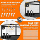 Spice Rack Wall Mounted 2 Pack, Space-Saving Spice Organizer for Spice Jars and Seasonings,Screw or Adhesive Hanging Spice Rack Organizer for Your Kitchen Cabinet,or Pantry Door by CozyNest Decor