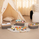 OIAHOMY 3 Pack Storage Baskets for Organizing, Woven Cotton Rope Basket for Shelves, Closet Organizer Bins with Handles, Rectangle Toy Organization, 13.78''×9.84''×5.5'', Brown & Black by TinyTreasures Baby Boutique