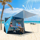 Night Cat Pop-up Beach Tent: 3 4 Persons Beach Shelter with Canopy and Footprint, UPF 50+ UV Protection Backyard Camping Outdoor Canopy Poles Not Included by TinyTreasures Baby Boutique