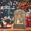 Christmas Snow Globes Lantern,Musical Snow Globes,Christmas Decorations Indoor for Home,Battery Or USB Powered,with 6 Hour Timer,Christmas Lantern for Festival Decoration,Snowman Child by CozyNest Decor