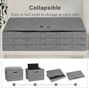 Large 17" 36 Quart Collapsible Stackable Storage Bins with Lids, 3 Packs Black and White Mix Linen Fabric Closet Boxes with Lids, Storage Cube Baskets Container Organizers (17x12x11) by CozyNest Decor
