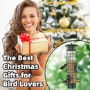 Squirrel Proof Bird Feeder,Metal Mesh Bird Feeders for Outdoors Hanging,Gravity Protection Squirrel Proof Wild Bird Feeders with Finch Cardinal Chickadee,3LB Large Capacity,Green by CozyNest Decor