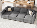 Belffin Modular Sectional Sleeper Sofa Bed Convertible Sectional Couches for Living Room. Dark Gery Couch by CozyNest Decor