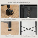Coat Rack with Laundry Basket, Laundry Hamper Freestanding Hall Tree, Clothes Rack with Storage Shelves, 14.5 Gal Removable Bags on Wheels, Black JLH005B by CozyNest Decor