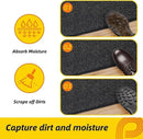 JSEI Dirt Trapper Door Mat 24"x36" Non-Slip Washable Entrance Mat, Dog Doormats, Absorbent & Fade-Resistant Floor Mats, Low Profile Welcome Mats for Entryway, Front Door, and Inside Entrance, Black by CozyNest Decor