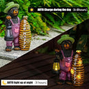Solar Adorable Bear Garden Statue with Beehive and Lantern - “Bee Happy” Resin Outdoor Decoration for Yard, Patio, or Home Decor by CozyNest Decor